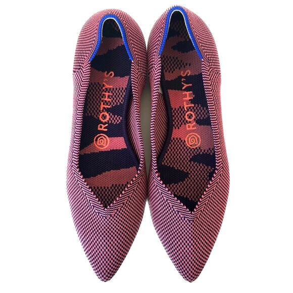 Rothy's Shoes - Rothy’s Rose Double Stitch Pointed Toe Flats Size 7.5
